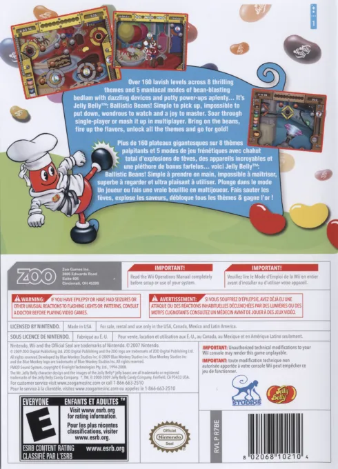Jelly Belly Ballistic Beans box back