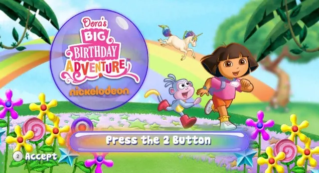 Backdrop artwork for Dora the Explorer: Dora's Big Birthday Adventure
