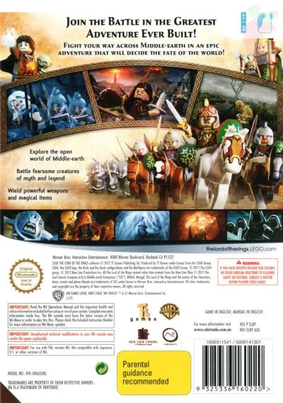 LEGO The Lord of the Rings box back