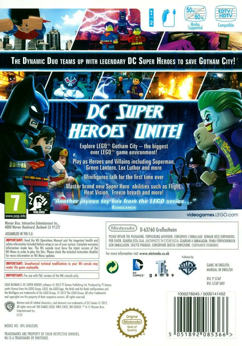 LEGO Batman 2: DC Super Heroes box back