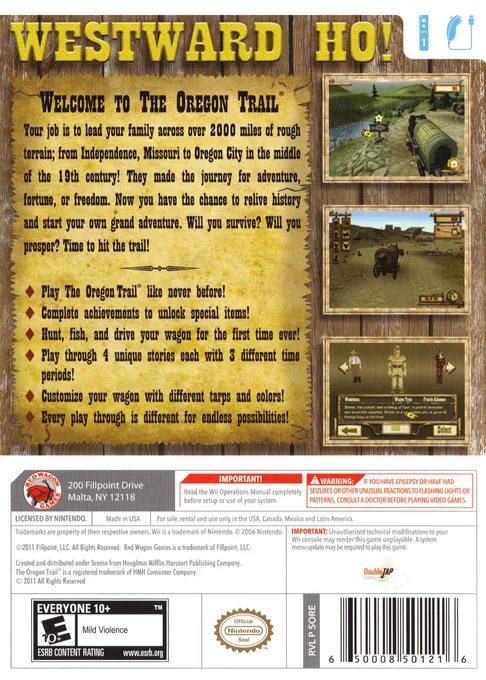 The Oregon Trail box back