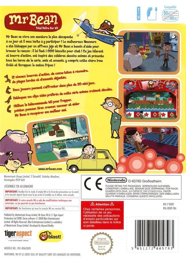 Mr. Bean's Wacky World box back