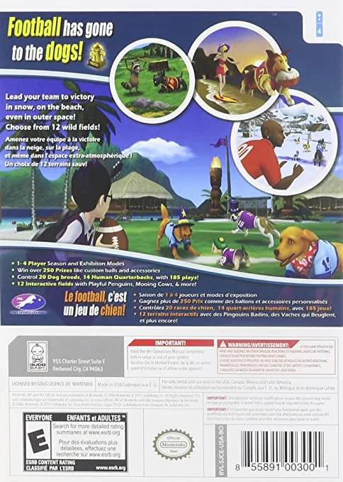 Jerry Rice & Nitus' Dog Football box back
