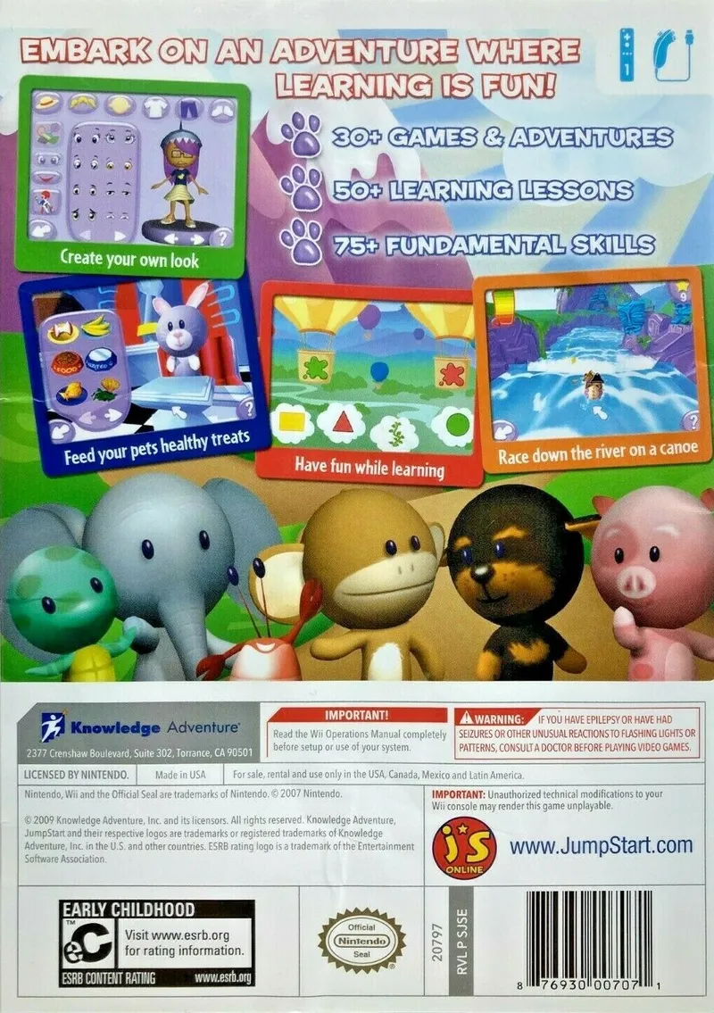 JumpStart Pet Rescue box back