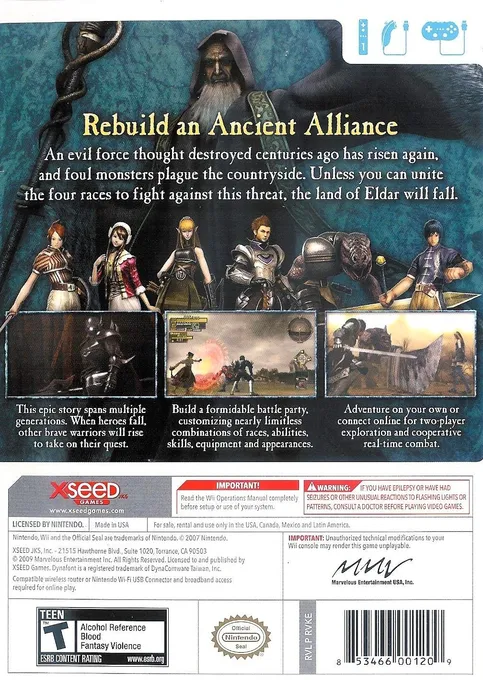 Valhalla Knights: Eldar Saga box back