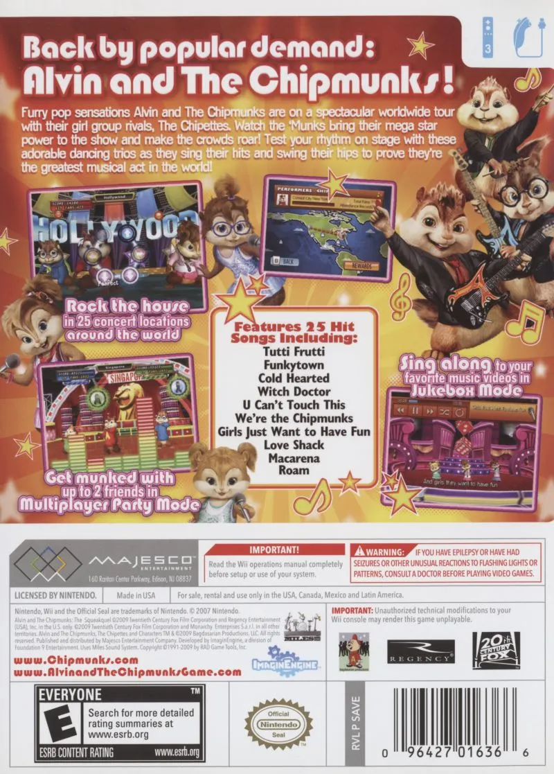 Alvin and the Chipmunks: The Squeakquel box back
