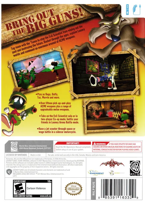 Looney Tunes: Acme Arsenal box back