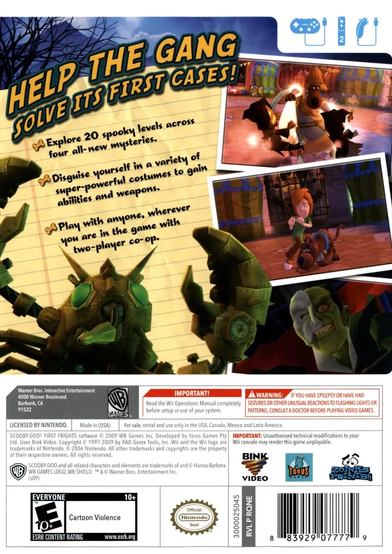 Scooby-Doo! First Frights box back