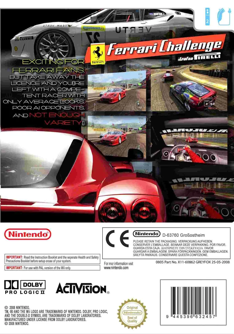 Ferrari Challenge: Trofeo Pirelli box back
