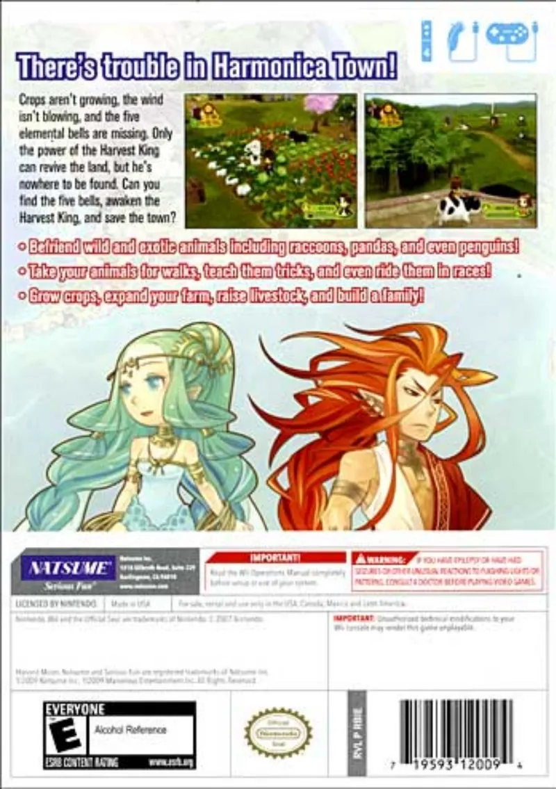 Harvest Moon: Animal Parade box back