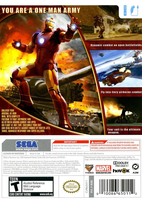 Iron Man box back
