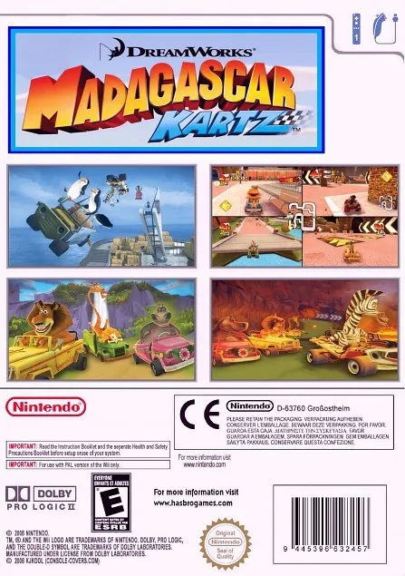 Madagascar Kartz box back