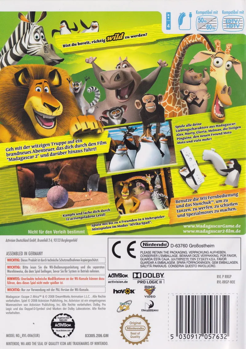 Madagascar: Escape 2 Africa box back