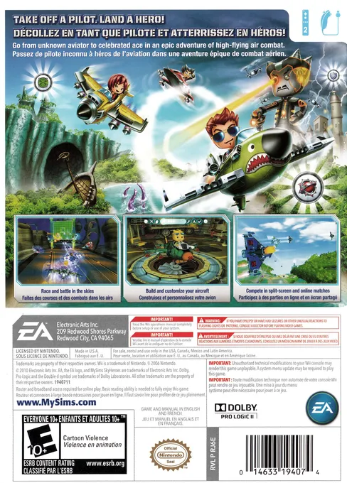 MySims Sky Heroes box back