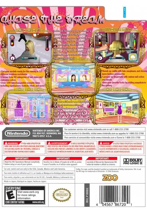 Dream Salon box back