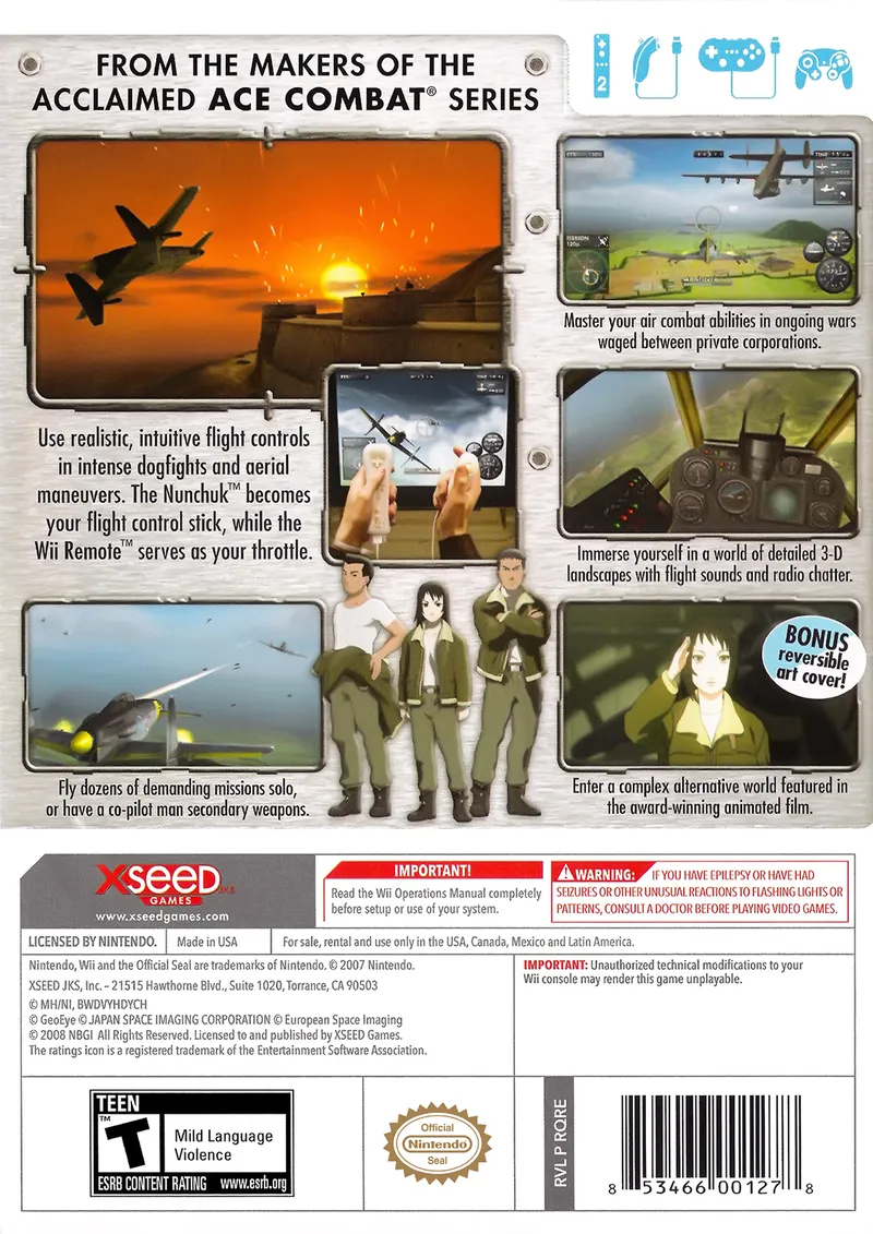 The Sky Crawlers: Innocent Aces box back