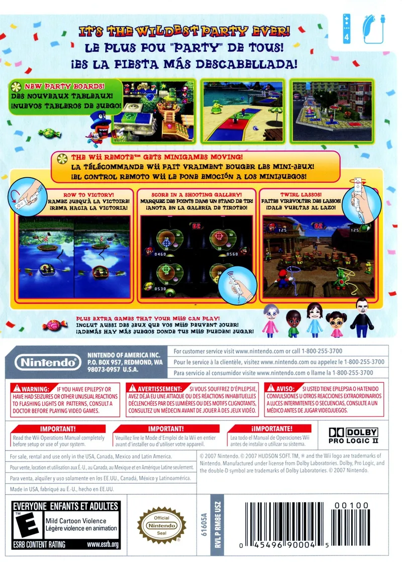 Mario Party 8 box back