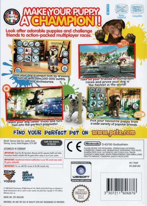 Petz Sports box back