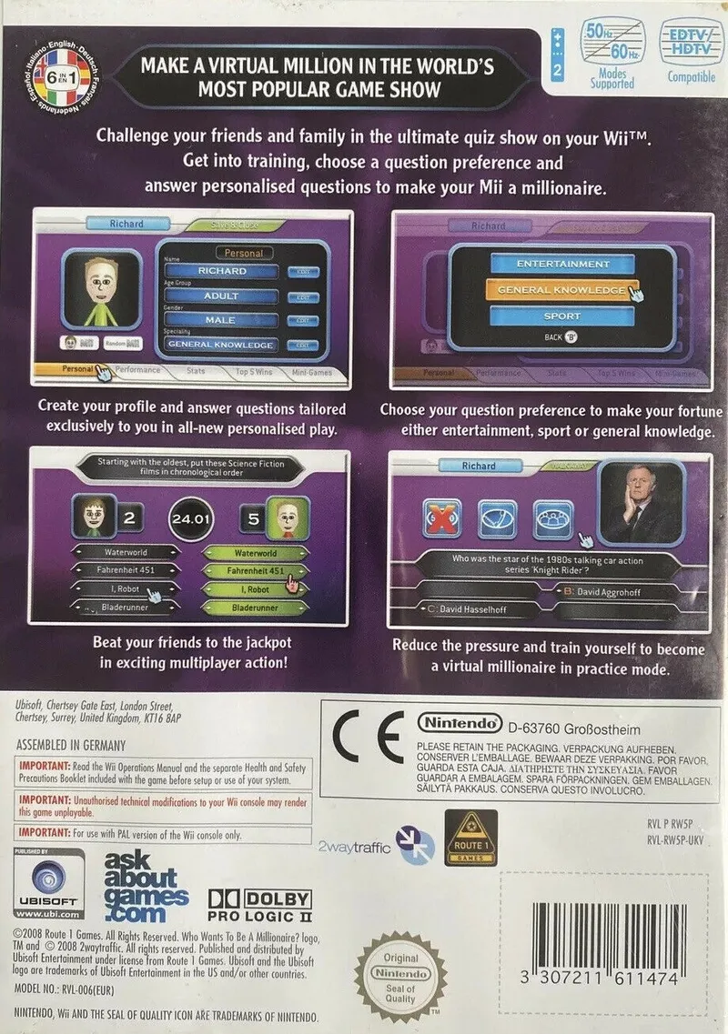 Who Wants to be a Millionaire: 2nd Edition box back