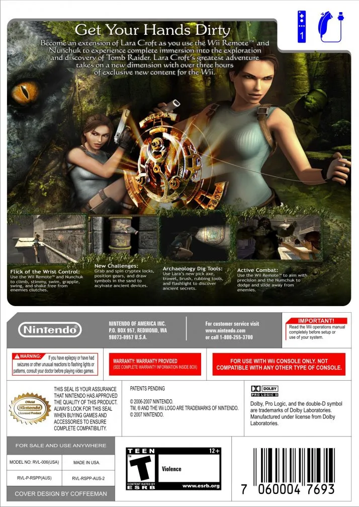 Lara Croft: Tomb Raider: Anniversary box back