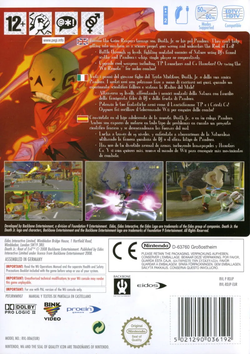 Death Jr.: Root of Evil box back