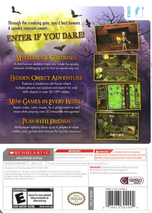 I SPY: Spooky Mansion box back