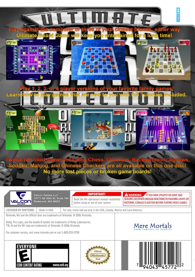 Ultimate Board Game Collection box back