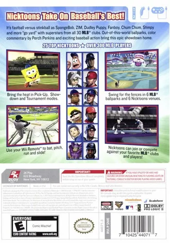 Nicktoons MLB box back
