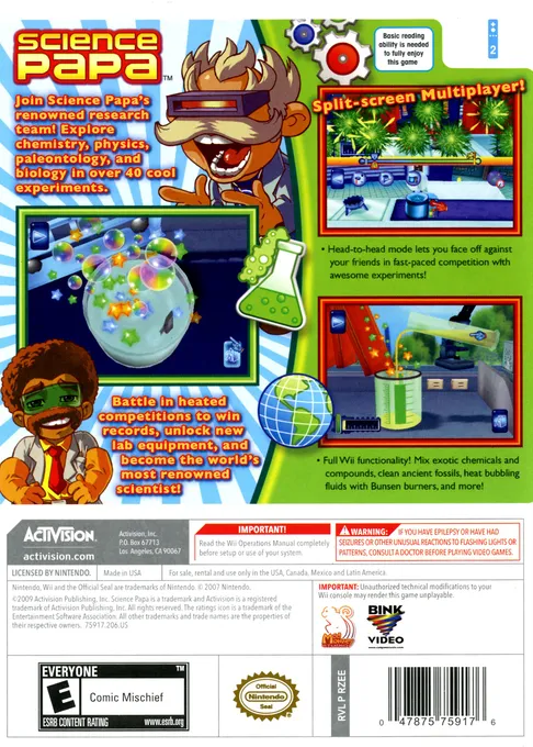 Science Papa box back