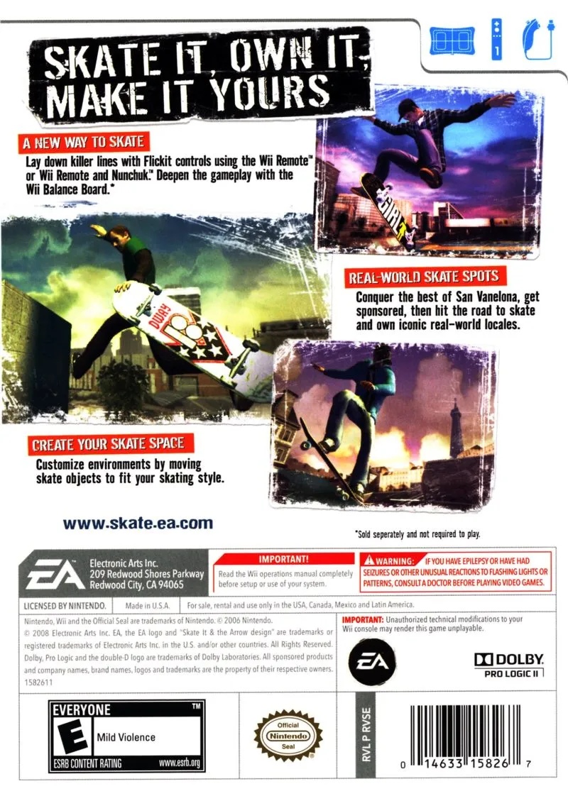 Skate It box back
