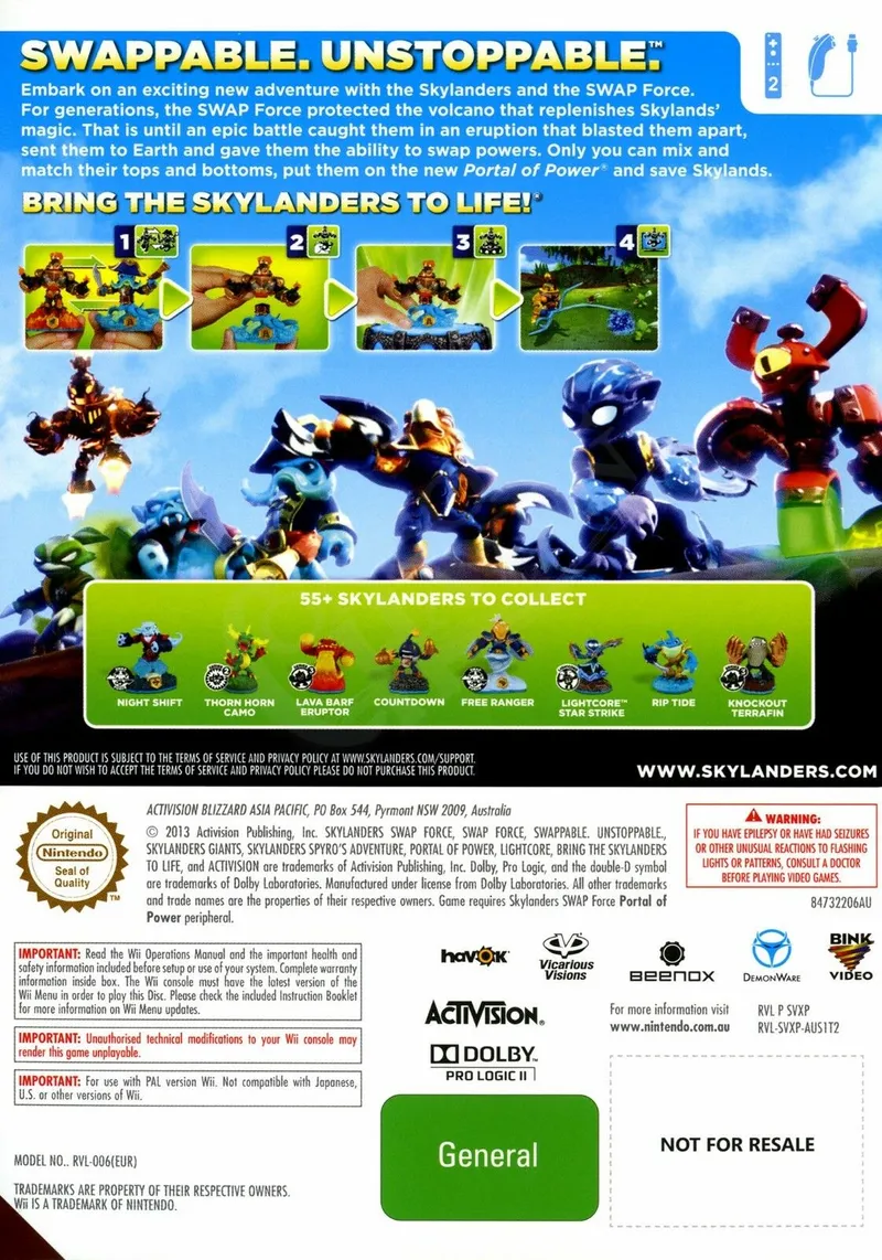 Skylanders: Swap Force box back