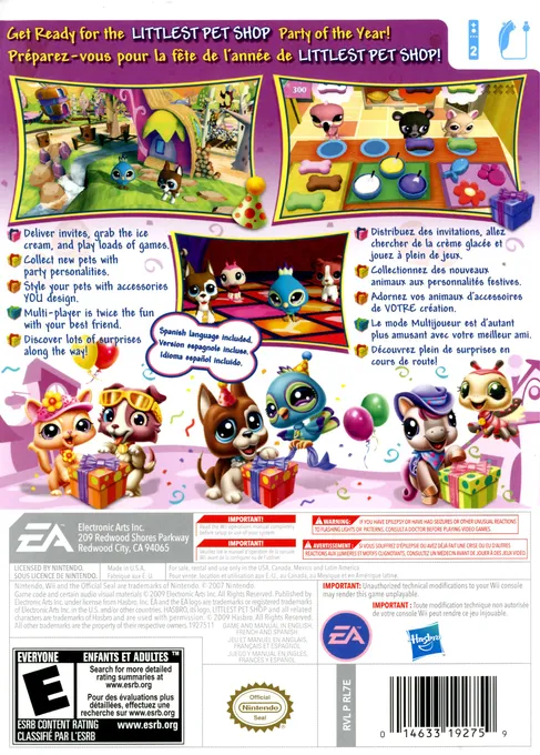 Littlest Pet Shop Friends box back