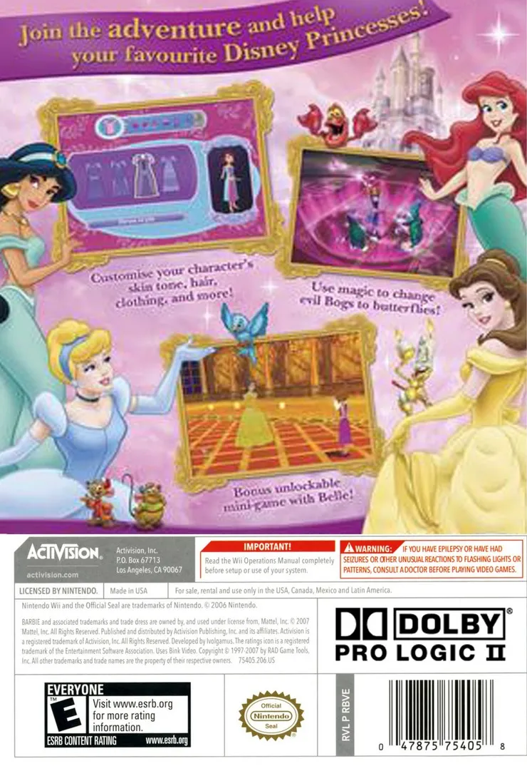 Disney Princess: Enchanted Journey box back