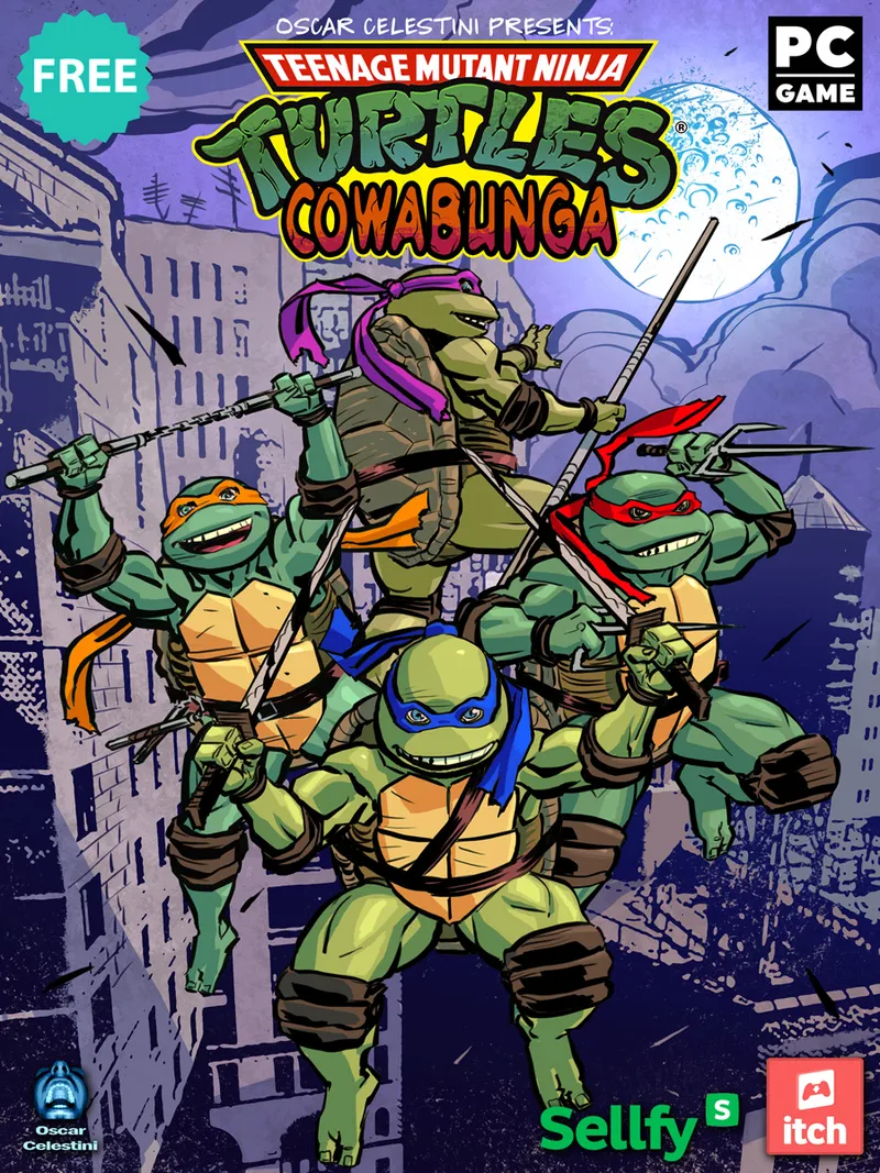 Backdrop artwork for Teenage Mutant Ninja Turtles: Cowabunga