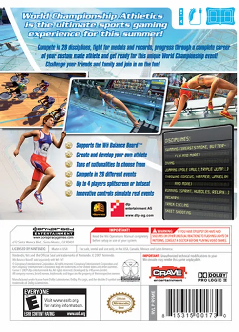 World Championship Athletics box back