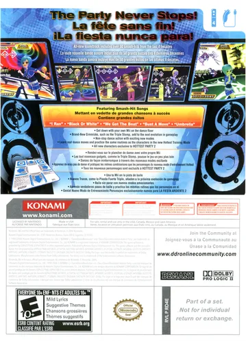 Dance Dance Revolution: Hottest Party 2 box back