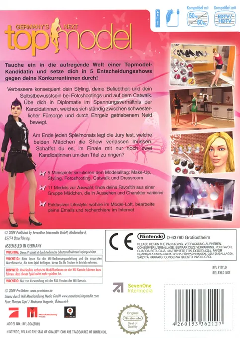 Germany's Next Topmodel: Das offizielle Spiel zur Staffel 2009 box back