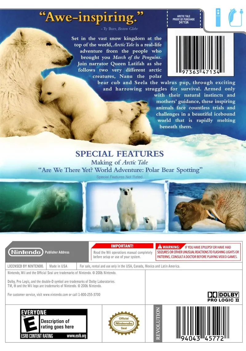 Arctic Tale box back