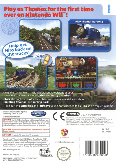 Thomas & Friends: Hero of the Rails box back