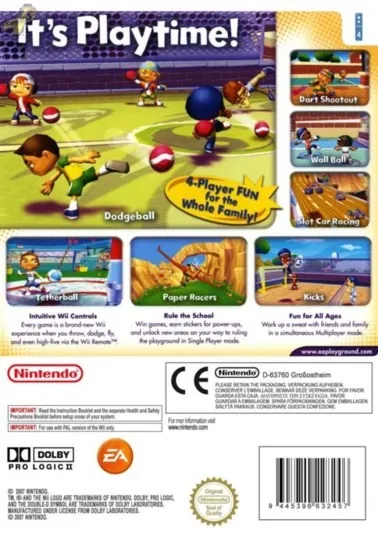 EA Playground box back