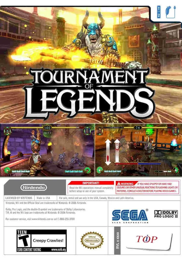 Tournament of Legends box back