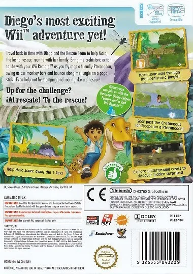 Go, Diego, Go! Great Dinosaur Rescue box back