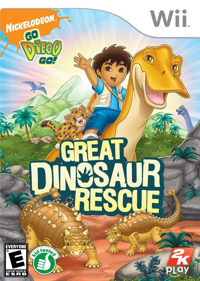 Go, Diego, Go! Great Dinosaur Rescue cover art for Nintendo Wii