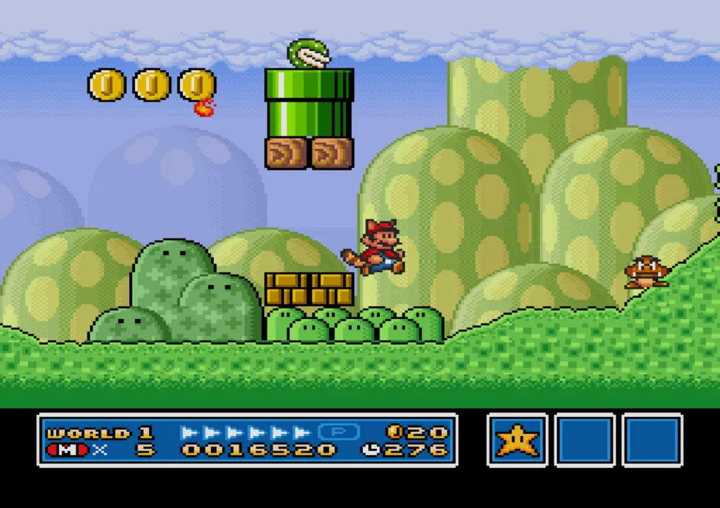 Backdrop artwork for Super Mario All-Stars