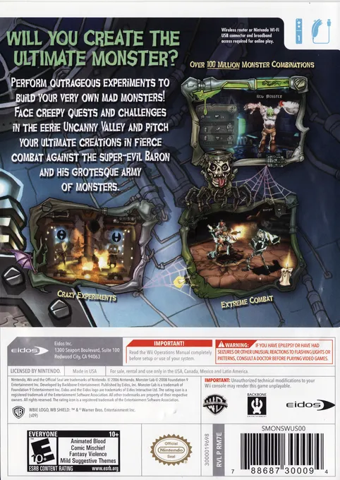 Monster Lab box back