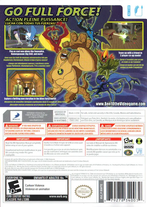 Ben 10: Alien Force box back