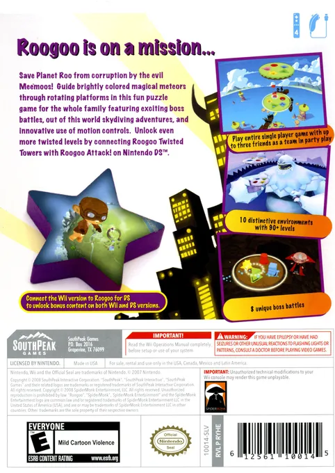 Roogoo: Twisted Towers box back