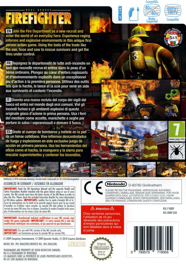 Real Heroes: Firefighter box back