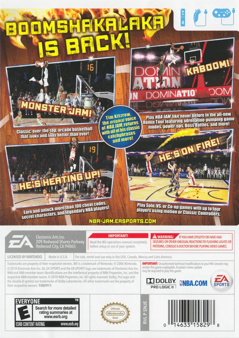 NBA Jam box back