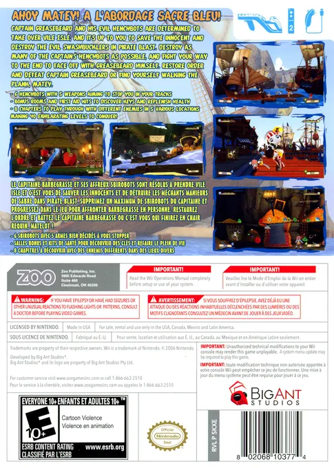 Pirate Blast box back
